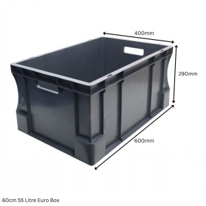 Heavy Duty Stacking Euro Box 60cm 55 Litre